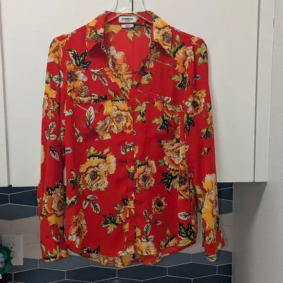 Red floral Express Portofino shirt - Picture 1 of 3